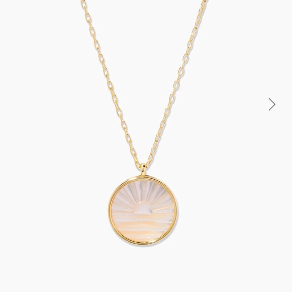 Gorjana Sunset Etched Necklace